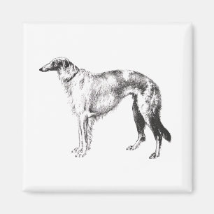 Borzoi Martynow Etching Magnet
