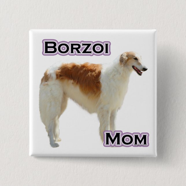 Borzoi Mom 4 - Button (Front)