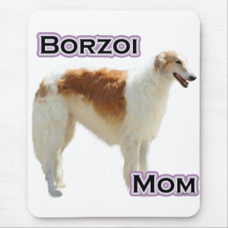 Borzoi Mom 4 Mouse Pad