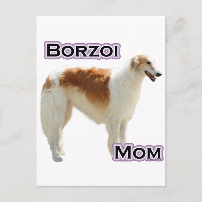 Borzoi Mom 4 Postcard (Front)