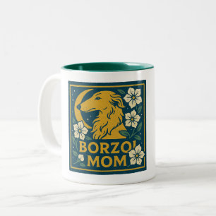 Borzoi Mom                                         Two-Tone Coffee Mug