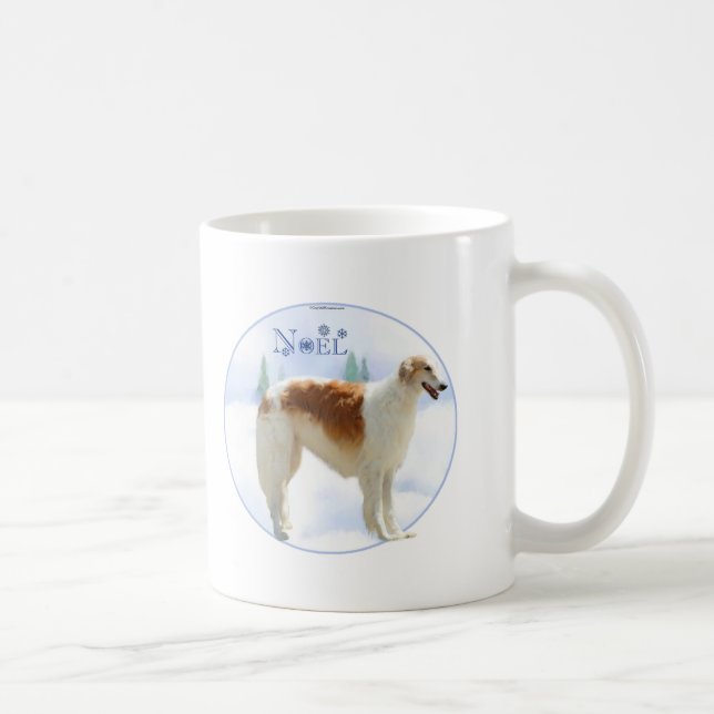 Borzoi Noel Coffee Mug (Right)