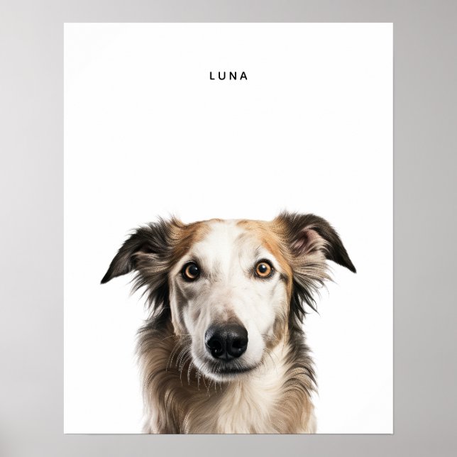 Borzoi Personalized Print (Front)