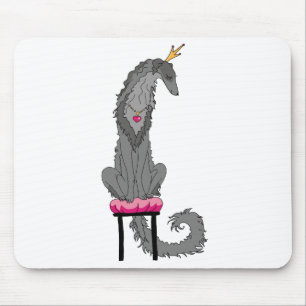 Borzoi Princess Grey Mouse Pad