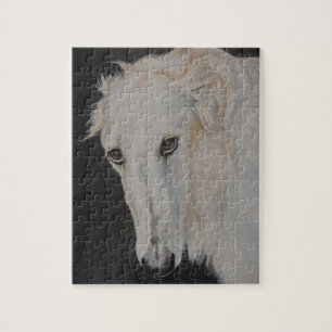 Borzoi Russian Wolfhound Dog Art Puzz;e Jigsaw Puzzle