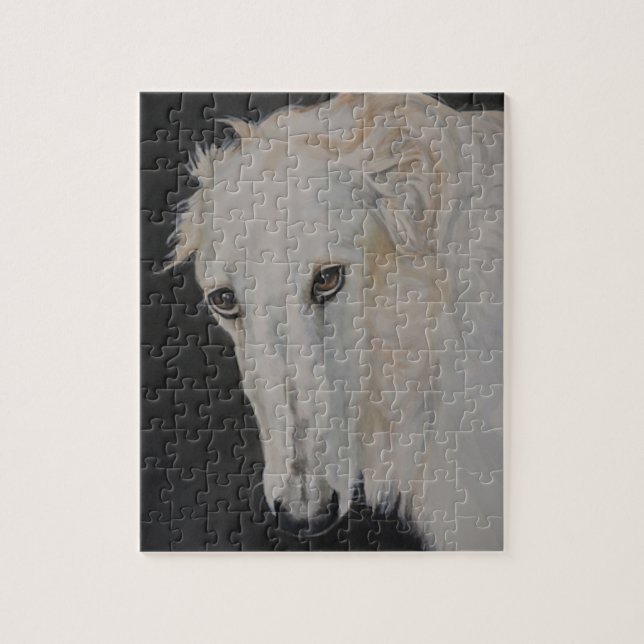 Borzoi Russian Wolfhound Dog Art Puzz;e Jigsaw Puzzle (Vertical)