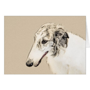 Borzoi (Silver Brindle) Painting Original Dog Art