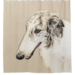 Borzoi (Silver Brindle) Painting Original Dog Art