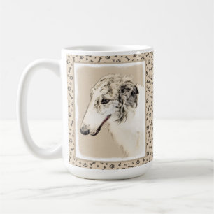 Borzoi (Silver Brindle) Painting Original Dog Art Coffee Mug