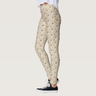 Borzoi (Silver Brindle) Painting Original Dog Art Leggings