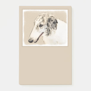 Borzoi (Silver Brindle) Painting Original Dog Art Post-it Notes