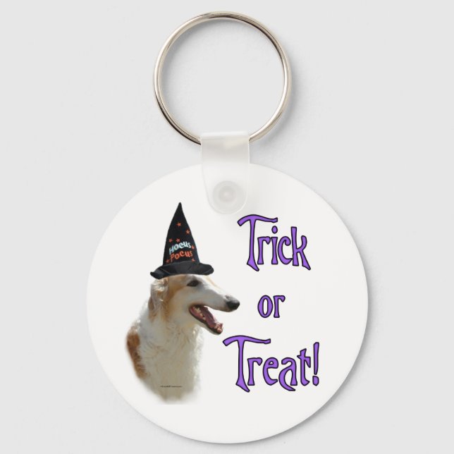 Borzoi Trick Keychain (Front)