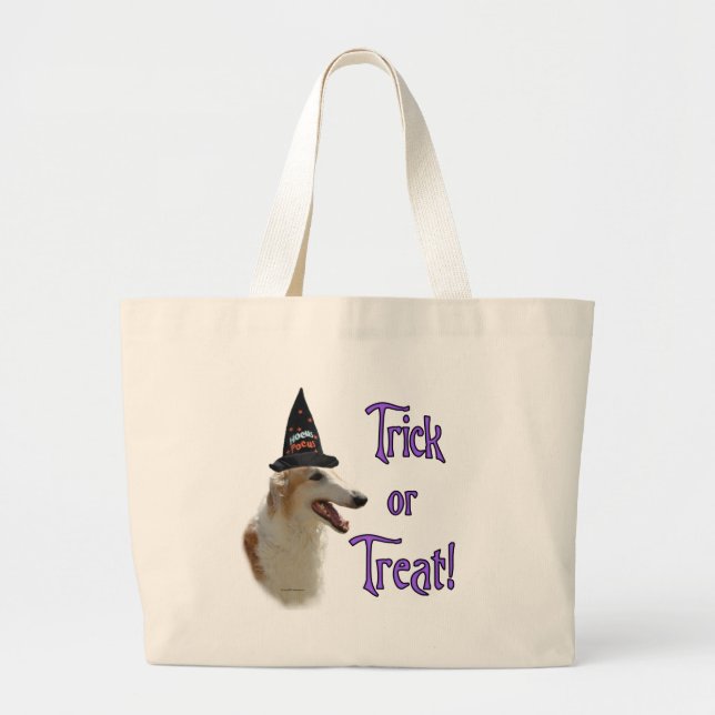 Borzoi Trick Large Tote Bag (Front)