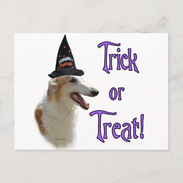 Borzoi Trick Postcard (Front)