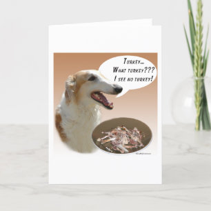 Borzoi Turkey Holiday Card