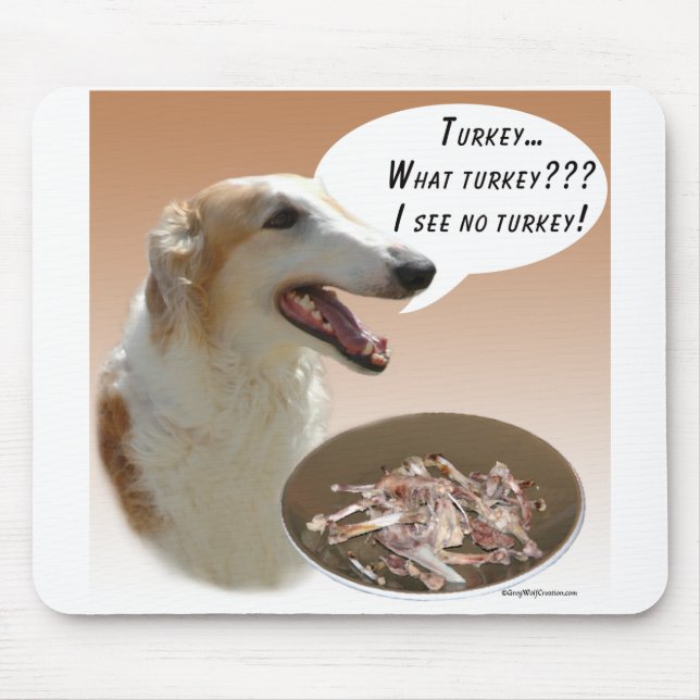 Borzoi Turkey Mouse Pad (Front)
