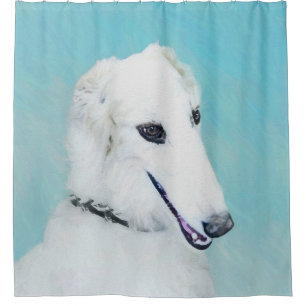 Borzoi (White) Painting - Cute Original Dog Art
