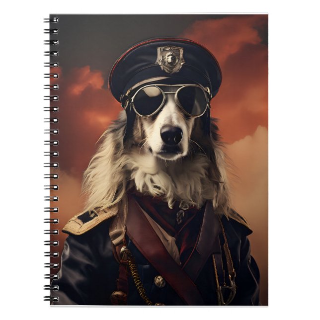 Borzoi WWI Vintage Aviator Notebook (Front)