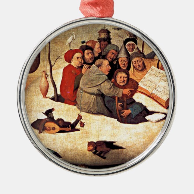 Bosch: The Concert in the Egg Metal Ornament (Front)