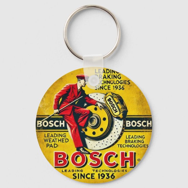 Bosch Vintage Style retro charm Keychain (Front)