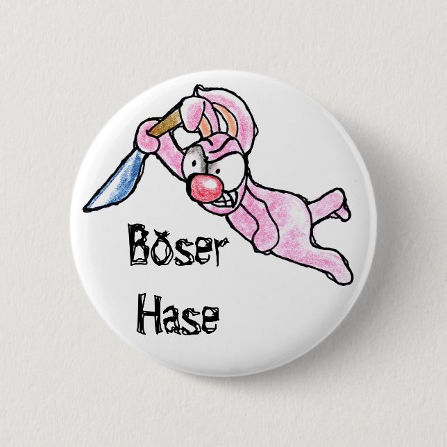 Böser Hase 2 Inch Round Button (Front)