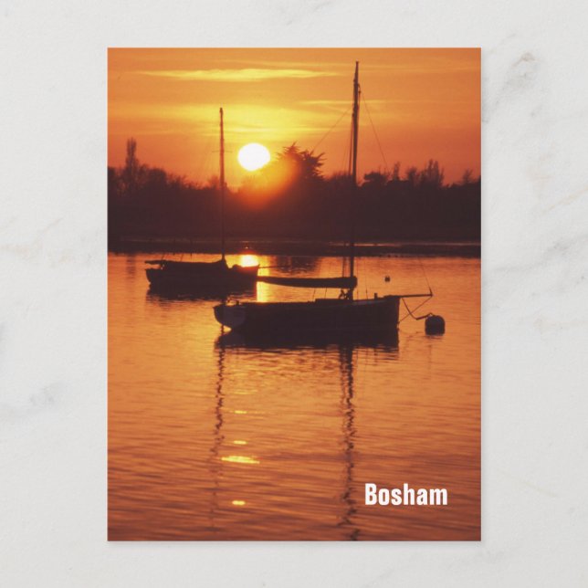 Bosham sunset postcard (Front)