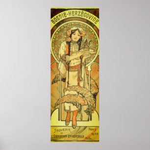 Bosnia and Herzegovina by Alphonse Mucha 1900 Poster