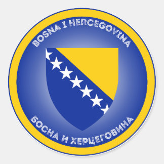 Bosnia and Herzegovina Coat of Arms Classic Round Sticker