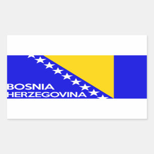Bosnia and Herzegovina country flag name text Sticker