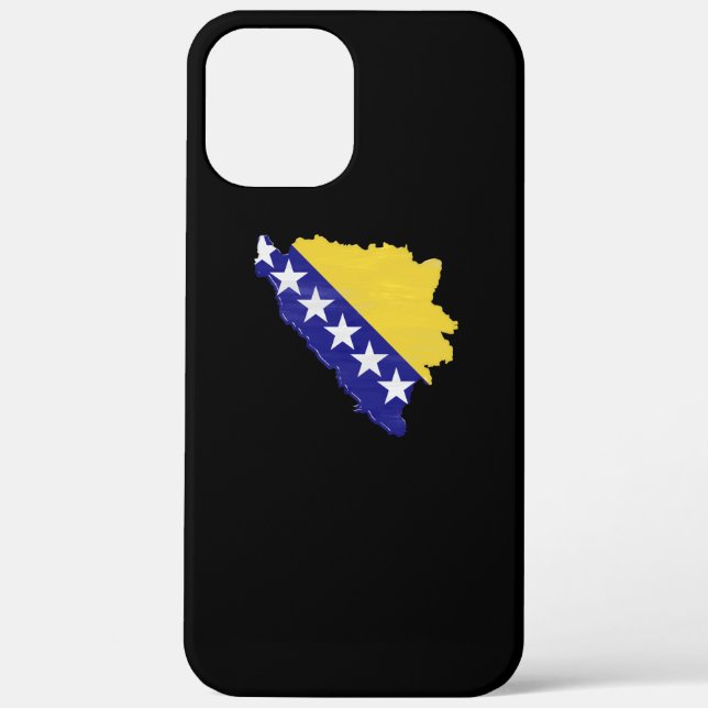 Bosnia and Herzegovina flag and map Case-Mate iPhone Case (Back)