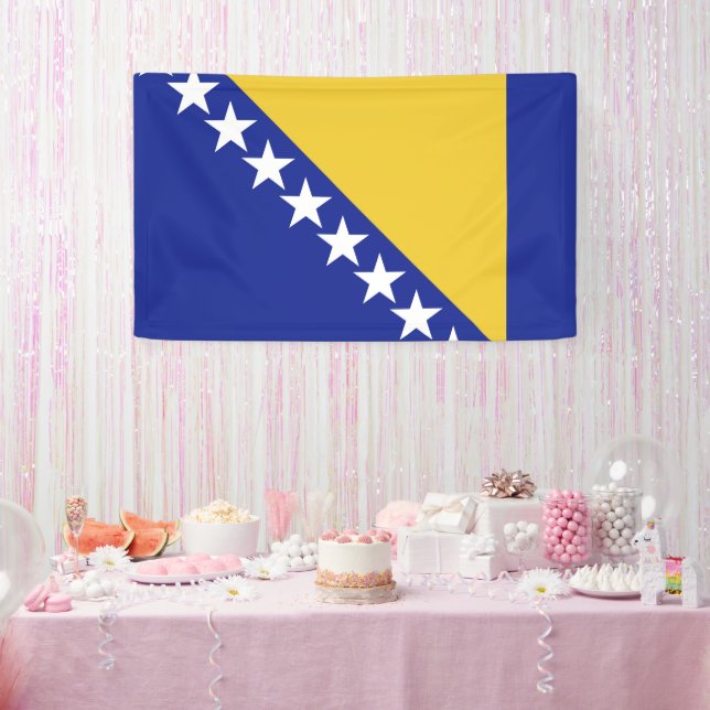 Bosnia and Herzegovina flag Banner (Party)