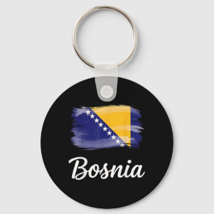 Bosnia And Herzegovina Flag Bosnian Pride Keychain
