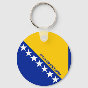 Bosnia and Herzegovina Flag Charming Patriotic Keychain