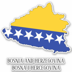 Bosnia and Herzegovina Flag Charming Patriotic Map