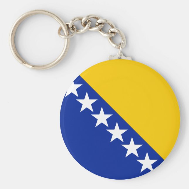 Bosnia and Herzegovina Flag Keychain (Front)