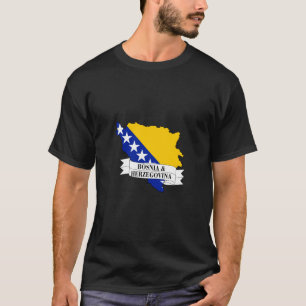 bosnia and herzegovina flag map T-Shirt