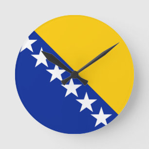 Bosnia and Herzegovina Flag Round Clock