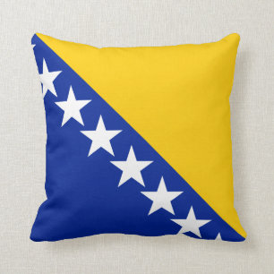 Bosnia and Herzegovina Flag Throw Pillow