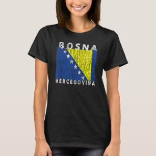 Bosnia and Herzegovina Flag Used Look For Bosnian T-Shirt