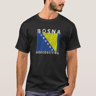 Bosnia and Herzegovina Flag Used Look For Bosnians T-Shirt