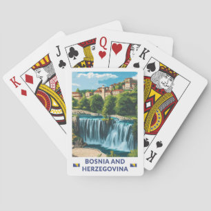 Bosnia and Herzegovina Jajce Illustration Art Playing Cards