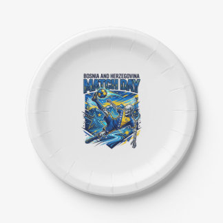 Bosnia and Herzegovina Match Day Skeleton Striker  Paper Plate