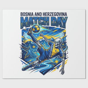 Bosnia and Herzegovina Match Day Skeleton Striker Wrapping Paper