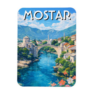  Bosnia and Herzegovina Mostar Travel Magnet