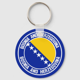 Bosnia and Herzegovina Round Emblem Keychain