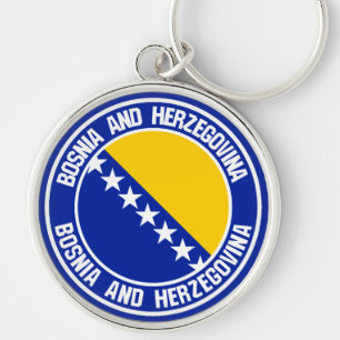 Bosnia and Herzegovina Round Emblem Keychain
