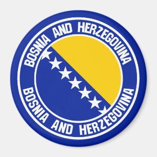 Bosnia and Herzegovina Round Emblem Magnet