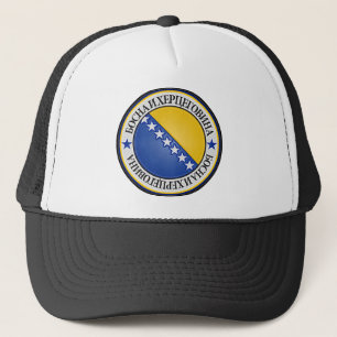 Bosnia and Herzegovina Round Emblem Trucker Hat