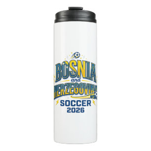 Bosnia and Herzegovina Soccer 2026 Soccer Bold Cou Thermal Tumbler