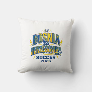 Bosnia and Herzegovina Soccer 2026 Soccer Bold Cou Throw Pillow